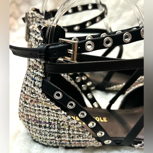 Kenneth Cole Tweed Mason Ballet Flats ankle strap women’s size 5.5M - Picture 8 of 15